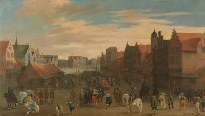 The Disbanding Of The Waardgelders Mercenaries In The Pay Of The Town Government By Prince Maurits On The Neude Utrecht 31 July 1618