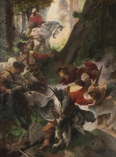 The Discovery Of Hot Springs By Charles Iv