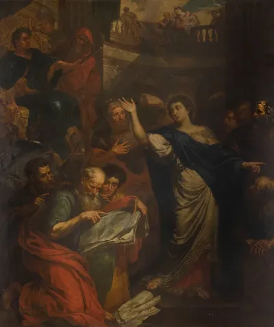 The Dispute Of Saint Catherine Of Alexandria With The Fifty Philosophers