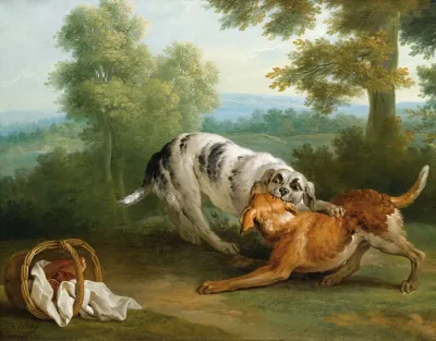 The Dog Carriyng His Dinner To His Master