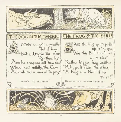 The Dog In The Manger The Frog And The Bull