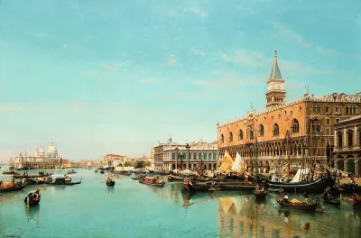 The Doges Palace And The Piazza San Marco Venice