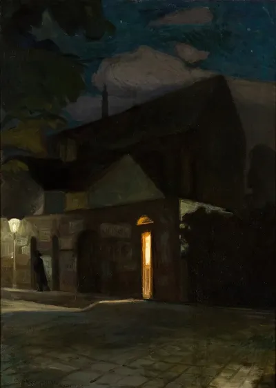 The Domincan Church In Krakow At Night