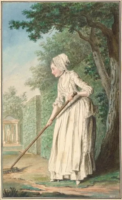 The Duchess Of Chaulnes As A Gardener In An Allee