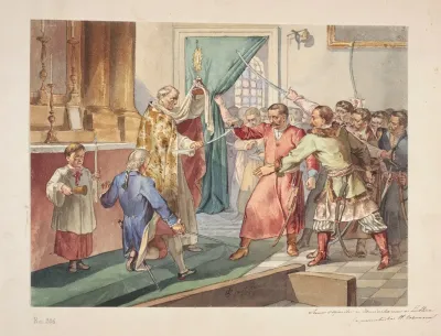 The Duel Of Andrzej Kozmian And Kazimierz Nestor Sapieha In The Dominican Church In Lublin On 15 July 1784