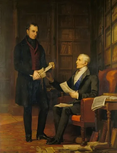 The Duke Of Wellington With Colonel Gurwood At Apsley House