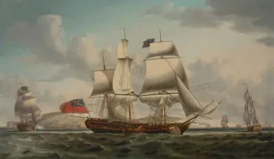 The East Indiaman William Pitt In Three Positions Off Dover