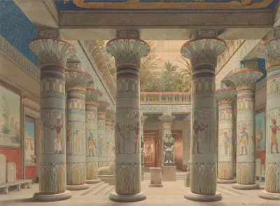 The Egyptian Temple Court In The Neues Museum Berlin