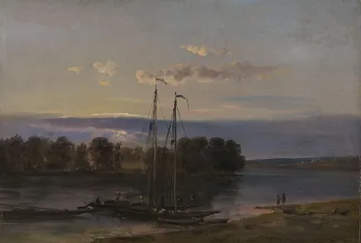 The Elbe At Sunset