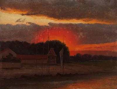 The Elbe In Sunset