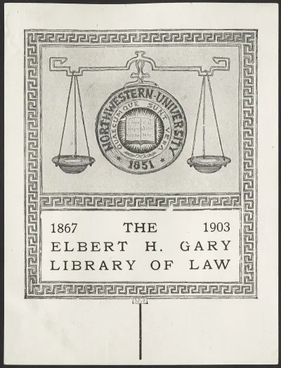 The Elbert H Gary Library Of Law