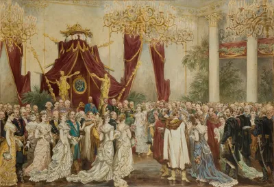 The Emperor At The Ball In The Lviv City Hall