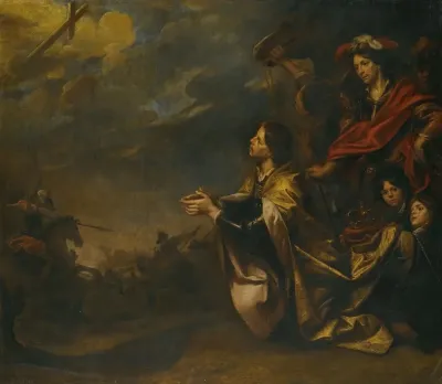 The Emperor Constantines Vision Of The Cross Before The Battle Of The Milvian Bridge