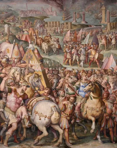 The Emperor Massimiliano Lifts The Siege From Livorno