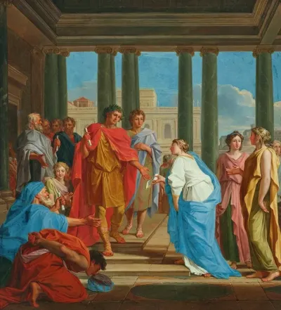 The Emperor Trajan Giving An Audience