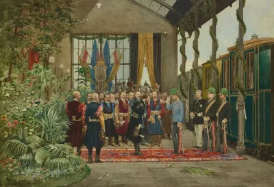 The Emperor Welcomed At The Train Station In Lviv From The Series Inspection Trip Of Emperor Franz Joseph I Around Galicia In September 1880