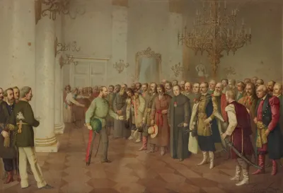The Emperor Welcoming Polish And Ukrainian Delegation In Lviv
