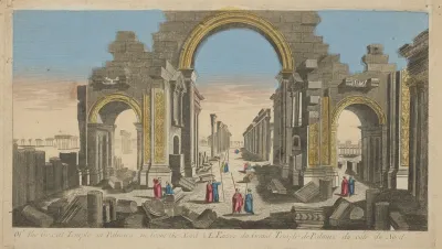 The Entrance Of The Great Temple Of Palmira As Seen From The North