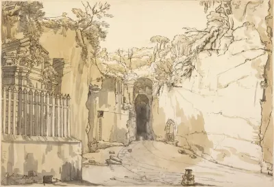 The Entrance To The Grotto At Posillipo