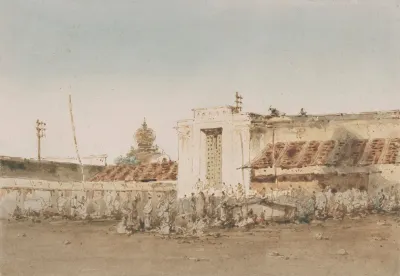 The Entrance To The Honourable East India Companys Pagoda Madras