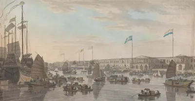 The European Factories At Canton In China
