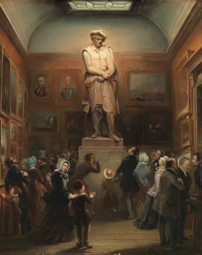 The Exhibition Of The Plaster Model Of The Statue Of Rembrandt At The Exhibition Of Works Of Art By Living Masters At The Royal Academy Of Art In Amsterdam In 1848