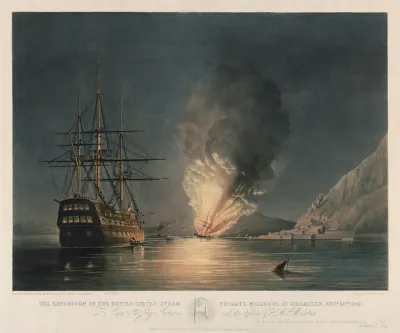 The Explosion Of The United States Steam Frigate Missouri