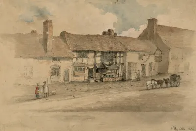 The Exterior Of The House In Which Shakespeare Was Born
