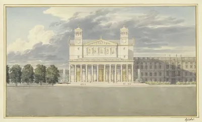 The Facade And Suroundings Of A Cathedral For Berlin