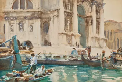 The Facade Of La Salute Venice