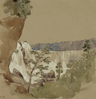 The Falls Of Niagara From Near Biddles Stairs