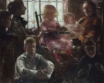 The Family Of The Painter Fritz Rumpf