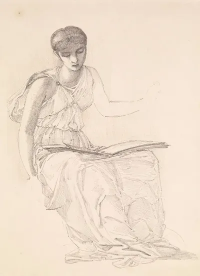 The Fates Study Of Drapery For Figure Of Clotho