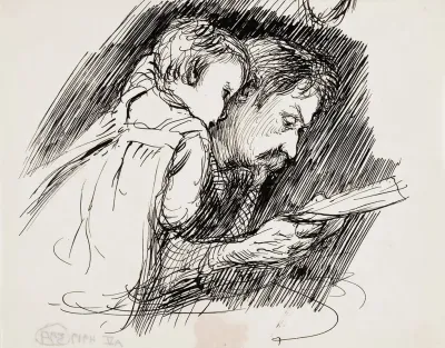 The Father Reads To The Child