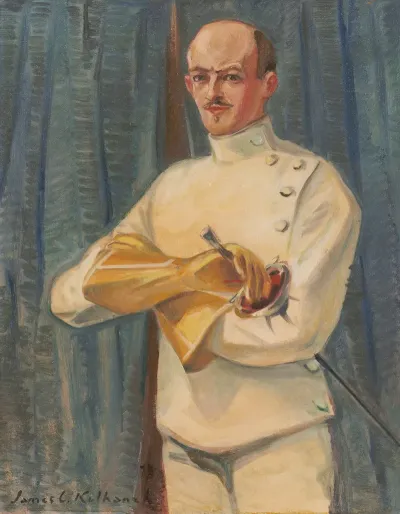 The Fencer James C Kulhanek Self Portrait