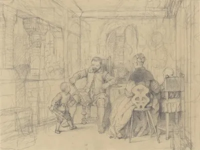 The Fencing Lesson Recto