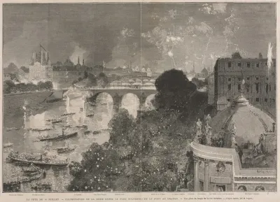 The Festival Of 14 July Illumination Of The Place Of The Republic After H Scott