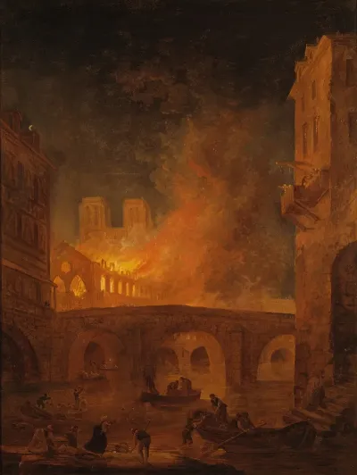 The Fire Of Hotel Dieu In Paris