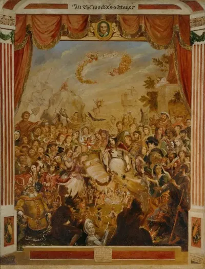 The First Appearance Of William Shakespeare On The Stage Of The Globe Theatre