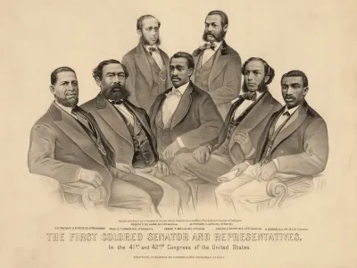 The First Colored Senator And Representatives In The 41st And 42nd Congress Of The United States