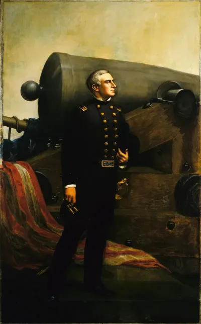 The First Gun At Fort Sumter Major Robert Anderson