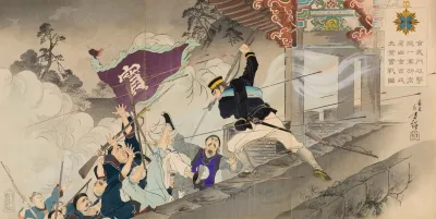 The First Hero Harada Jukichi Fighting Fiercely In The Attack On The Hyeonmu Gate At Pyeongyang