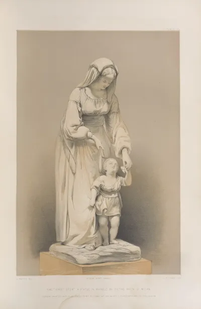 The First Step A Statue In Marble By Pietro Magni Of Milan