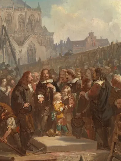 The First Stone Laying Of The Amsterdam City Hall Anno 1648