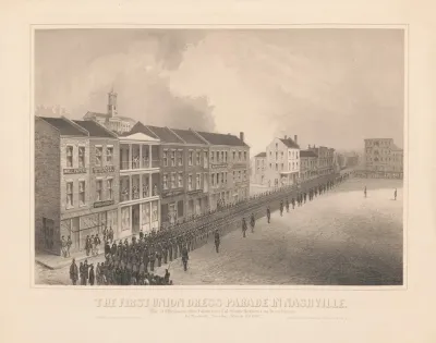 The First Union Dress Parade In Nashville The 51st Regiment Ohio Volunteers Col Stanly Mathews On Dress Parade In Nashville Tuesday March 4th 1862