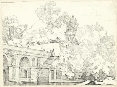 The Fishpond At Villa Madama