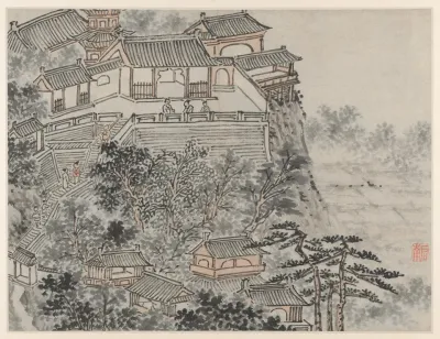 The Five Sages Terrace From Twelve Views Of Tiger Hill Suzhou