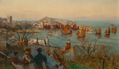 The Fleet In The Harbour At St Ives
