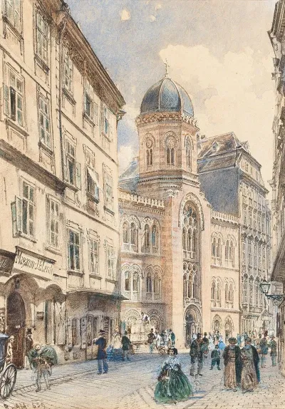 The Fleischmarkt In Vienna With The Greek Orthodox Church Of The Holy Trinity