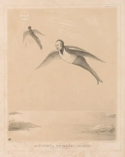 The Flight Of Daedalus And Icarus Illustrated Under A New Aspect